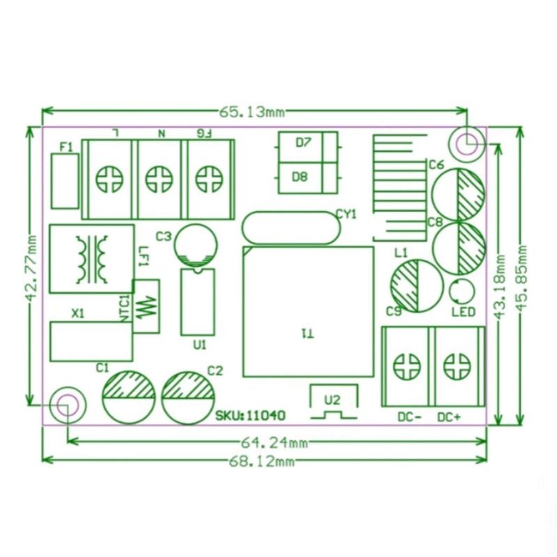 Efficient Power Converter Module AC220V To DC5V 3A Output High-Efficiency Conversion Circuit Stable Output
