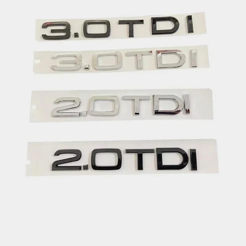 For Audi RS3 Black Silver 1.8T 2.0T 2.4 3.0T 3.2 3.6 4.2 A3 A4 A5 A6L A7 A8L Q3 Q5 Q7 Emblem For Audi Car Rear Sticker Badge Logo Accessories