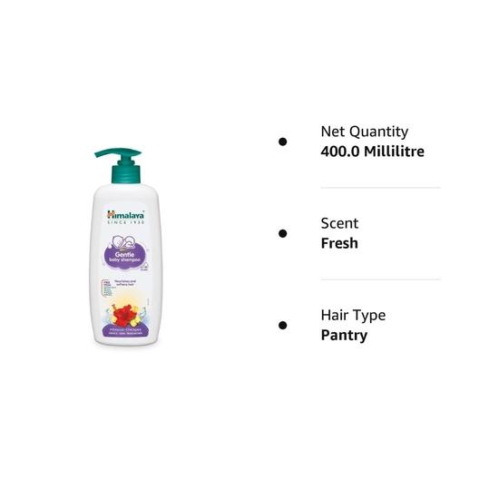 Himalaya Gentle Baby Shampoo| Tear-free formula|with hibiscus, chickpea, and vetiver|Cleanses, softens, and nourishes hair|No Parabens|No SLS|400ml