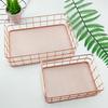 Nordic Iron Art Rose Gold Mesh Storage Basket - Desktop Organizer