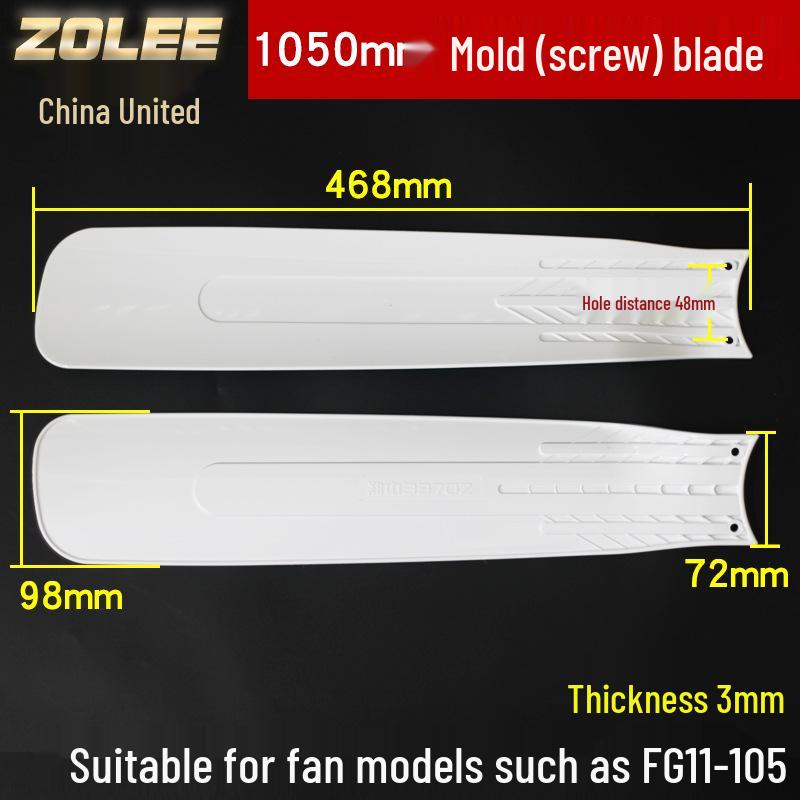 Compact Ceiling Fan with 400-1050mm Blades and Clip Attachment