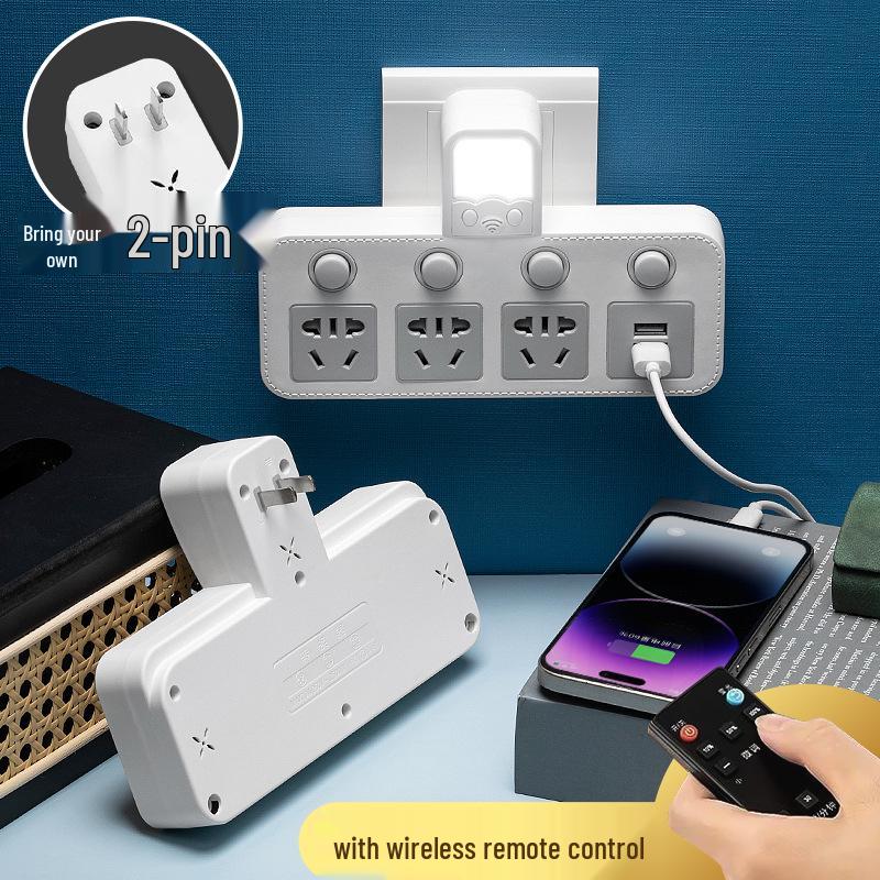 Universal Two-hole Socket Converter: 2-pin To 3-pin USB Plug Adapter