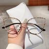 Fashion Retro Cat Eye Frame Trendy Ins Brand Design Korean Style Women's Glasses Non-prescription Chic Decor Eyewear