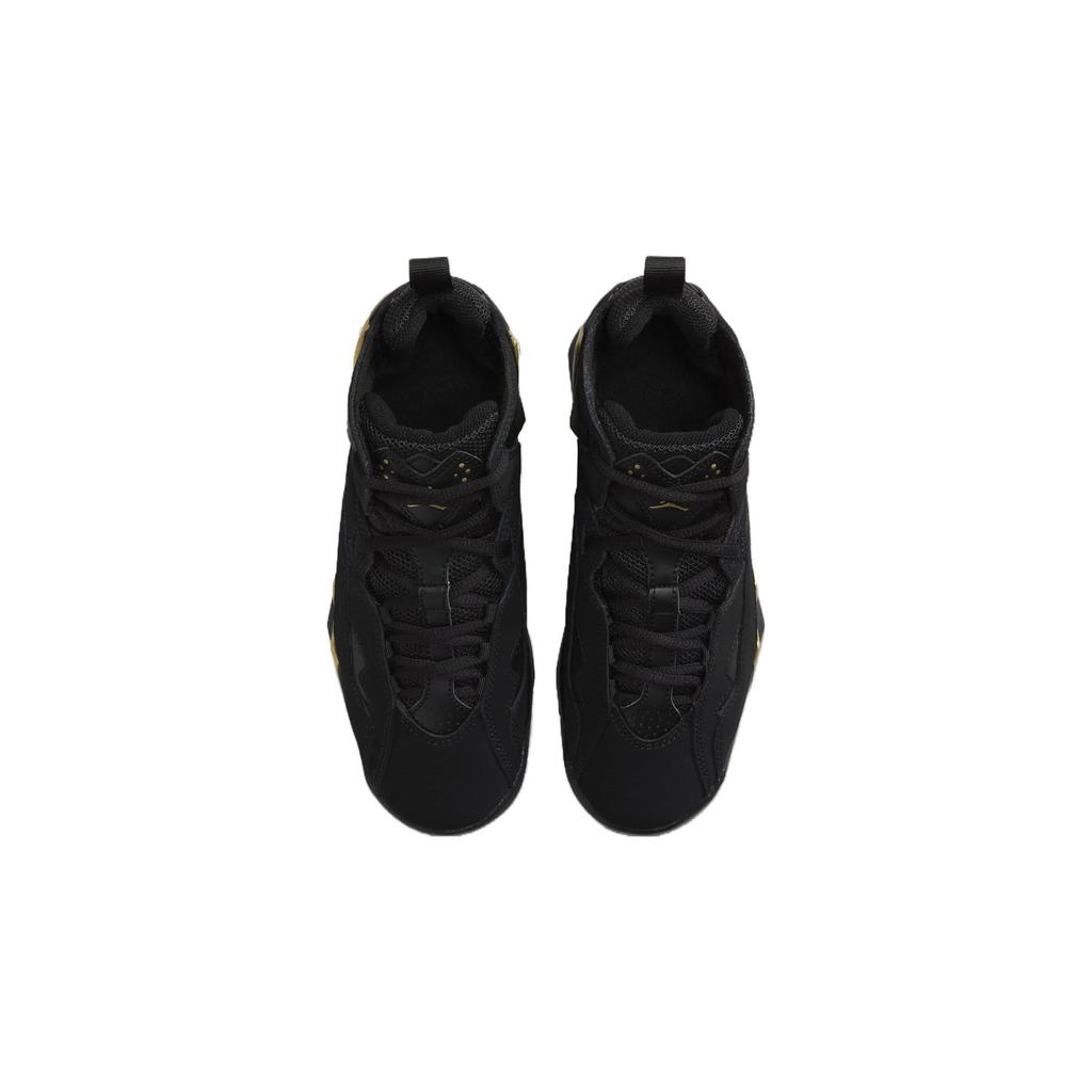 Jordan True Flight Antideslizantes Resistentes a la Abrasión de Caña Alta Zapatillas de Baloncesto para Niños Negro Adolescentes 343795-017