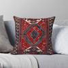 Kazak Three Medallion Tribal Square Pillowcase Polyester Linen Velvet Pattern Zip Throw Pillow Case Home Cushion Cover 45X45