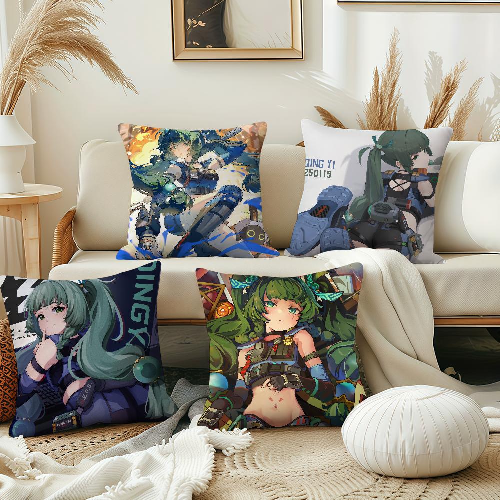 Game Zenless Zone Zero Qingyi cushion cover Pillow Cover Decoration Room Home Sofa living Office Car Nordic Simplicity
