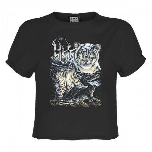 Amplified Womens/Ladies Snow Leopards The Hu Crop Top