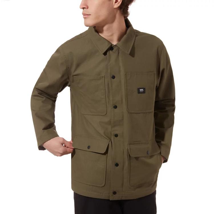 Vans Work Casual Hooded Jacket Men Jackets Dark-Brown VN0A456ZTT5