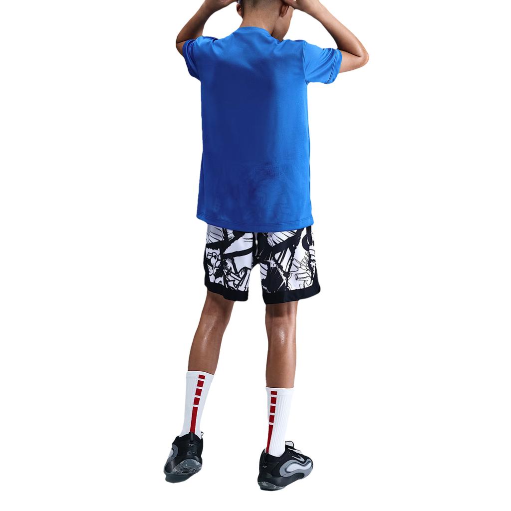 Nike Dri-Fit Court Basketball Quick-Dry Knit Loose Shorts Kids Shorts Blue HV4154-010