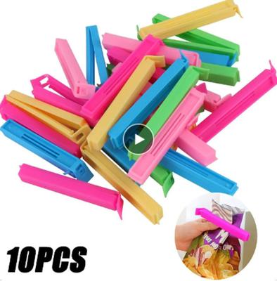 Clip de scellage Portable pour le stockage des aliments, outil en plastique pour sceller les collations, accessoires de cuisine 10 pièces