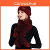 Acrylic Knit Hat Scarf Gloves Set With Windproof Warmth For Outdoor Winter Men And Women