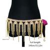 Durable Rhinestones Belly Dance Accessory with 12cm Fringe Detailing and Secure Waist Fit