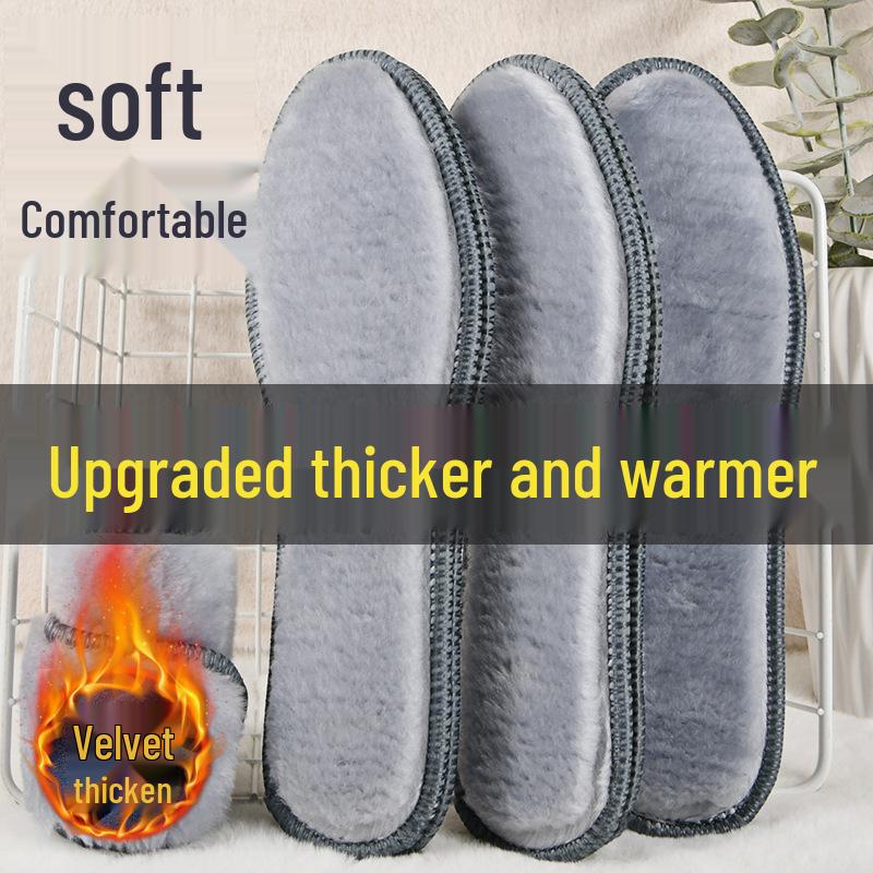 

Warm Fleece-Lined Insoles: Thick, Soft, Cold-Resistant, Non-Freezing, Felt, Sweat-Absorbent, Odor-Resistant Cotton Shoe Inserts. Size 40