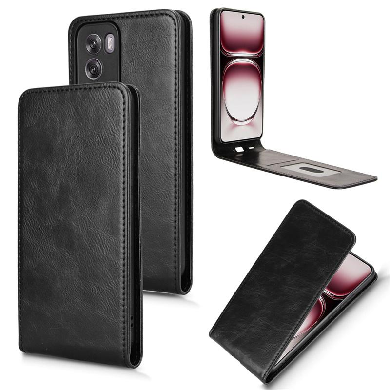 For OPPO Reno 12 5G Business Flip Vertical Case Retro Skin-friendly Full Cover Card Holder For OPPO Reno 12 Pro 5G Phone Bags