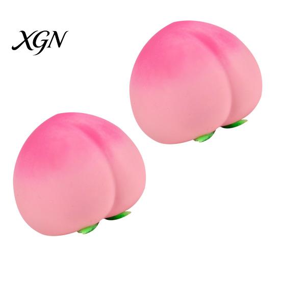 Simulated Fruit Stress Ball 1/2/3Pcs Fake Juicy Peach Squeeze Toy Slow Rising Relief Sensory Fidget Decompression Gift