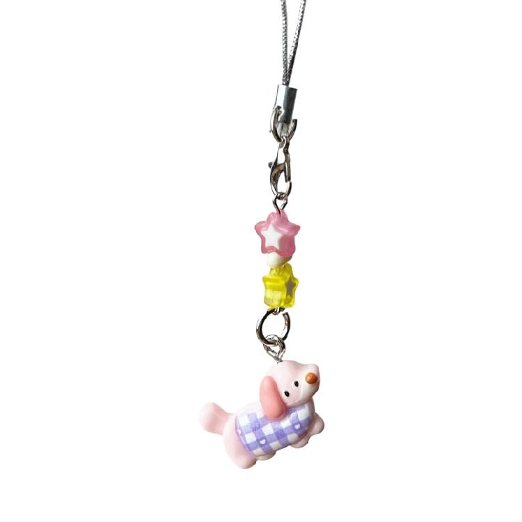 

Lovely Cartoon Dachshund Phone Pendant for Adding A Unique Touch To Your Device Great for Everyday Use and Social Event фиолетовый