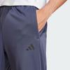 Adidas Logo Comfortable Casual Fitness Tapered Knit Sports Pants Men Bottoms Dark-Blue IX0925