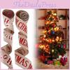 Elegant 2 Meter Christmas Ribbon Garland With Merry Christmas Letters For Diy Decor
