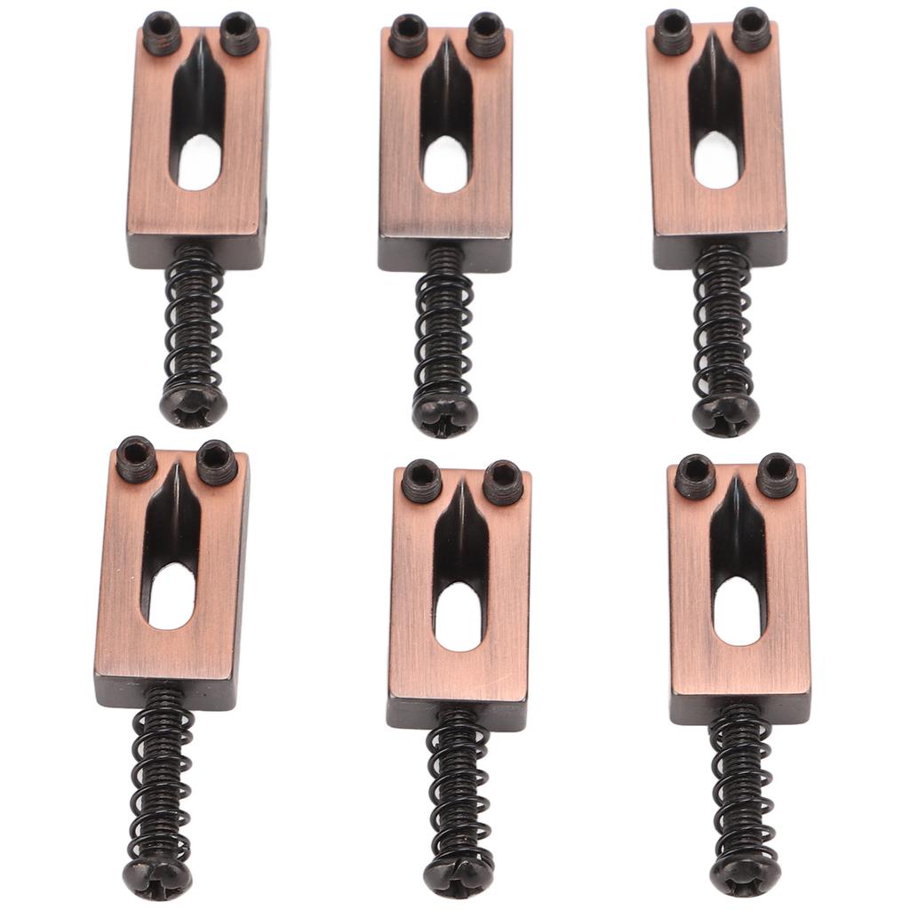 6 Stück E-Gitarrensattel Ausgezeichnete Verarbeitung Verbessern Stimme Metallmaterial E-Gitarrenzubehör