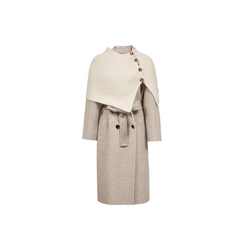 Only Women's 2026 Autumn Double-Breasted Long Woolen Coat