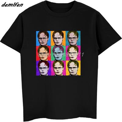 Summer The Office Dwight Schrute TV Show Mens Adult TShirt Casual Short Sleeve Oneck T Shirt Hip Hop Tees Tops Streetwear