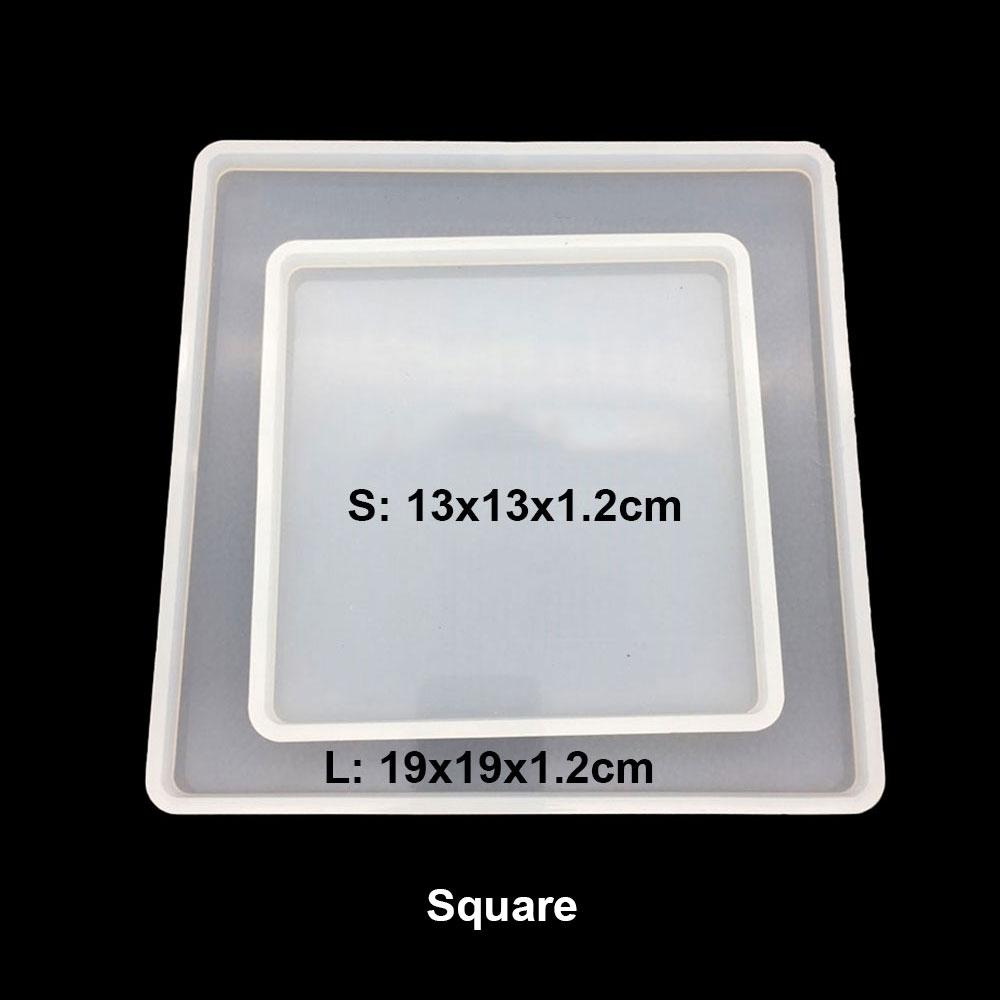 Silicone for DIY Coaster Resin Epoxy Mold Cup Mat Tray Tea Coaster Resin Molds Silicone Wine Glass Coasters Clay Plate Mould