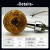 Avidora Universal Motorcycle Turn Signal European Turn Signals GS American Mini Round Replacement Repair Custom Orange Plated Set of 4