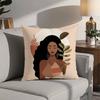 African Women Pillow Case 3D Print Polyester Fiber 40*40cm Home Sofa Throw Decoration Festival Gift