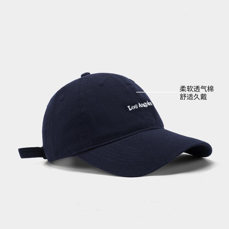 Spring and summer new face-showing small baseball cap women's simple and versatile embroidered wide-brimmed sunshade cap