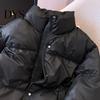 Women Daily Coat Winter Down Thickened Padded Stand Collar Pockets Single-breasted Windproof Zipper Closure Long Sleeves Heat Retention Warm