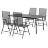 VidaXL Ensemble à manger de jardin 5 pcs anthracite acier, ensemble de salle à manger, ensemble de salle à manger 3187982