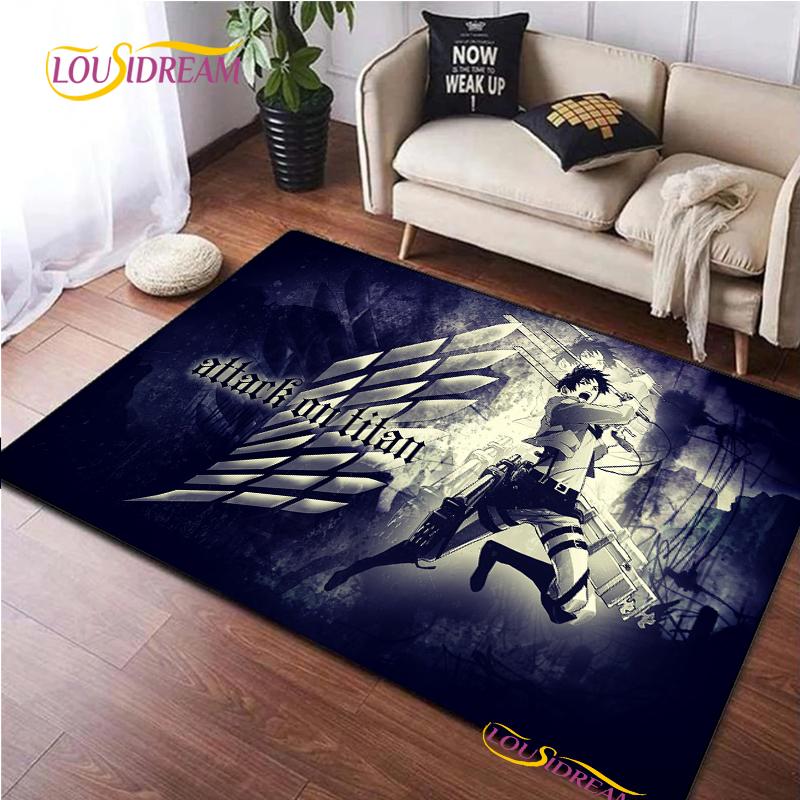 Attack On Titan Carpet for Living Room Bedroom Rug Kitchen Door Unslip Floor Mats Birthday Gift Photography Props Alfombra Rug