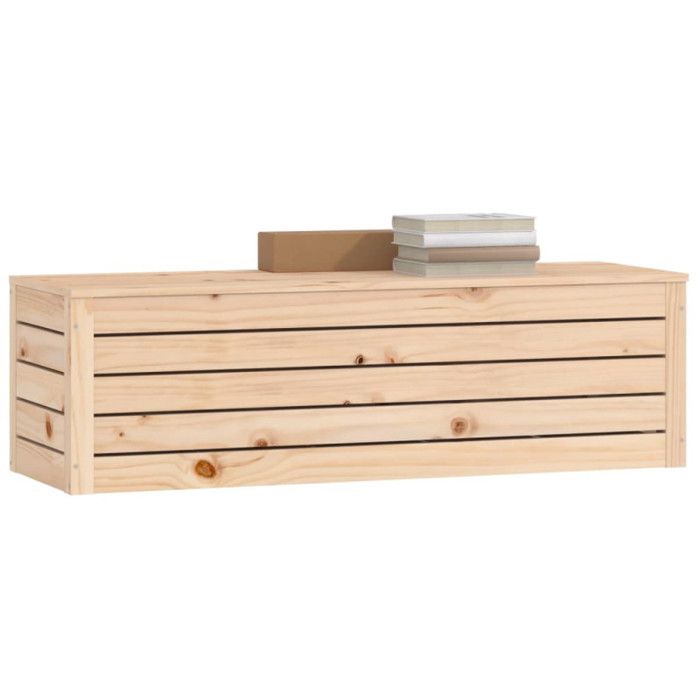 823624 vidaXL Storage Box 109x36.5x33 Cm Solid Pine Wood