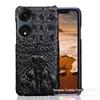 Crocodile Pattern Genuine Leather Phone Case for Oppo A1 Pro, A57 5G, A2 Pro, A97 - Anti-Fall Protection Sticker