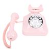 Retro Telefon Obrotowy z Tarczą Czysty Głos Przechowywanie Numerów Vintage Telefon Stacjonarny Staromodny Telefon Przewodowy do Domu Kawiarni