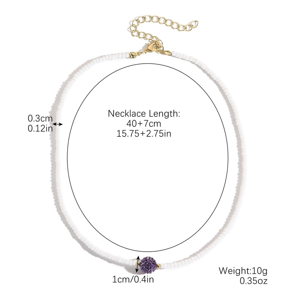 Necklace for Women Jewelry Necklace Fashion Sweet Cool Style Rice Bead Necklace Bohemian Handmade Beaded Necklace Beautiful Elegant Necklace for Her