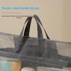 Large Unisex Mesh Beach Bag with Foldable Design and Pocket