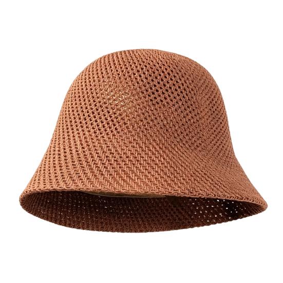 Summer Basin Hat, Foldable Portable Sun Protection Hat, Open Weave Design Bucket Hat for Travel Hiking Casual Outdoor Activities