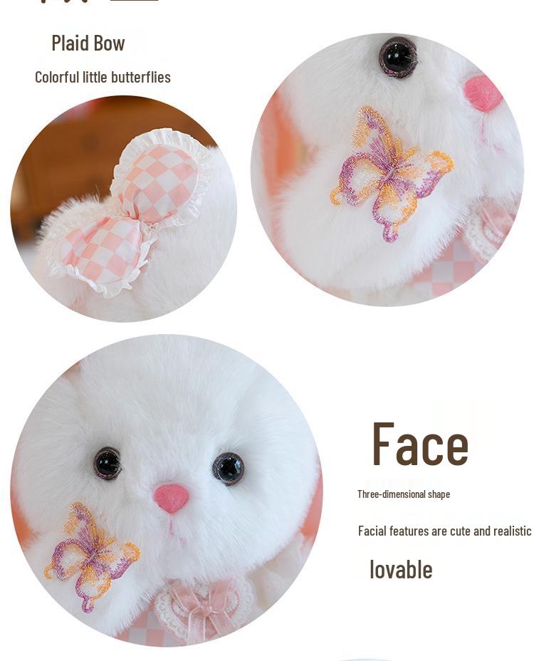 Niedliches Beruhigendes Kaninchen Plüschkissen Spielzeug - Schlafbegleiter Geschenk für Mädchen