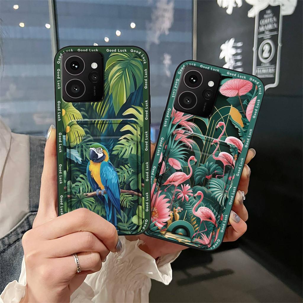 Dirt-resistant Back Cover Phone Case For Nokia HMD Skyline Card Slot Soft Case Cute Protective Cover Waterproof Graffiti