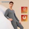 Schiesser Men's 3A Antibacterial Combed Cotton Crew Neck Thermal Underwear Set