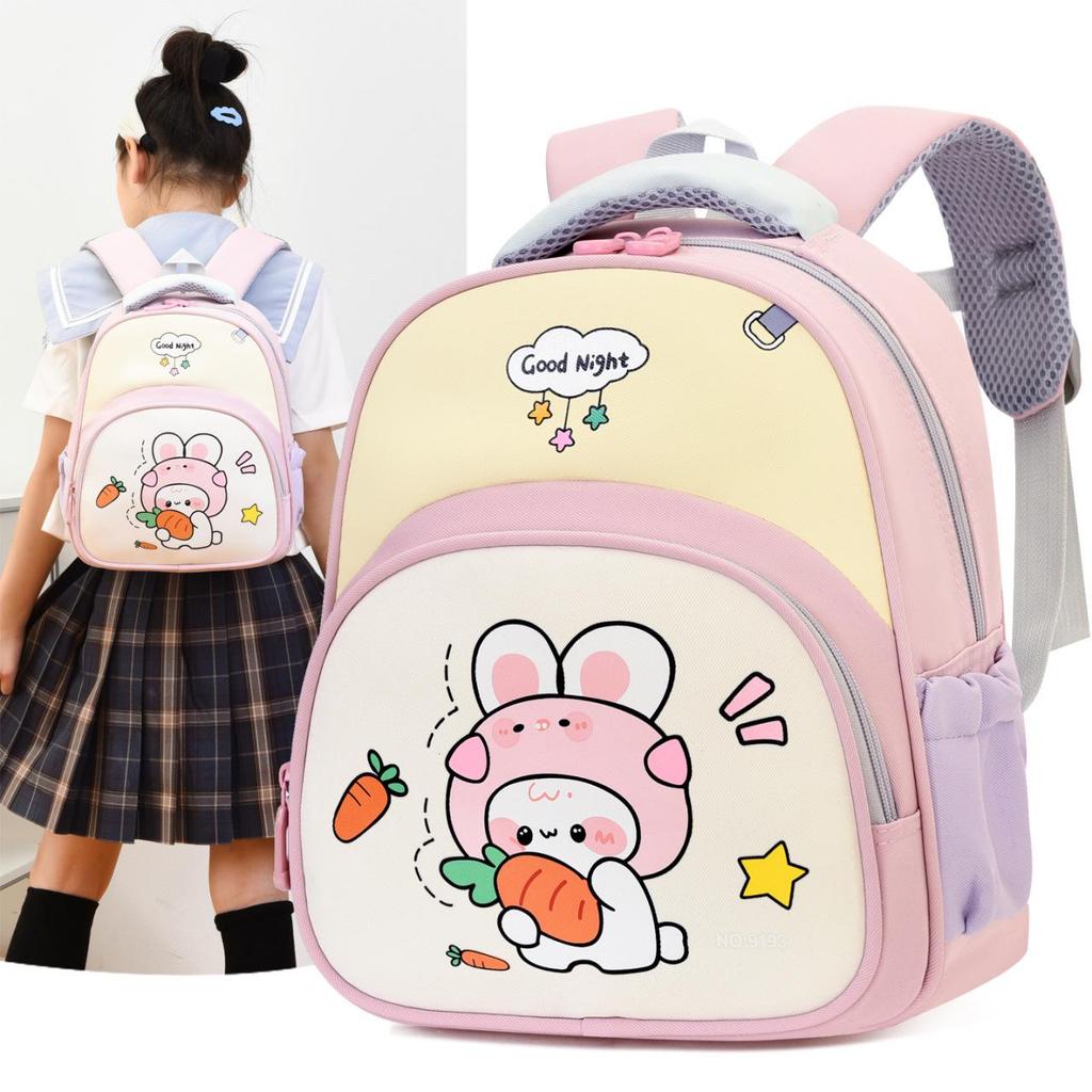Children's Cartoon Rabbit Backpack for Spine Protection - Toddler To Kindergarten Small & Medium Size