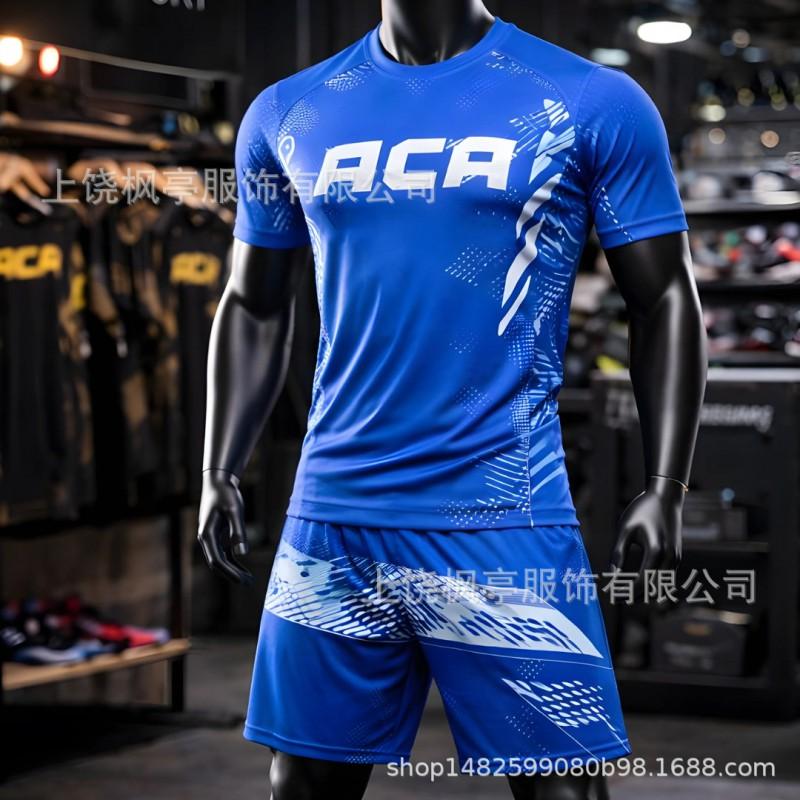 Mens Athletic Wrestling T-Shirt Shorts Set Sportswear Training Gym Casual Wear
