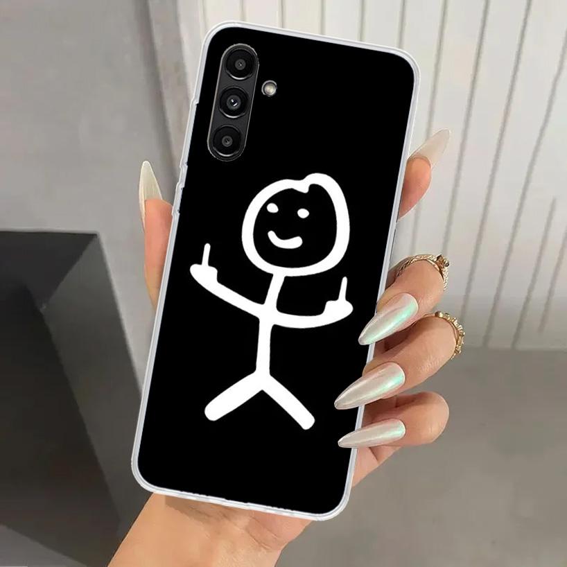 Cartoon Stickman Matchman Phone Case for Samsung Galaxy A16 A26 A36 A56 A15 A25 A35 A55 A14 A24 A34 A54 A13 A23 A33 A53 A05S A04