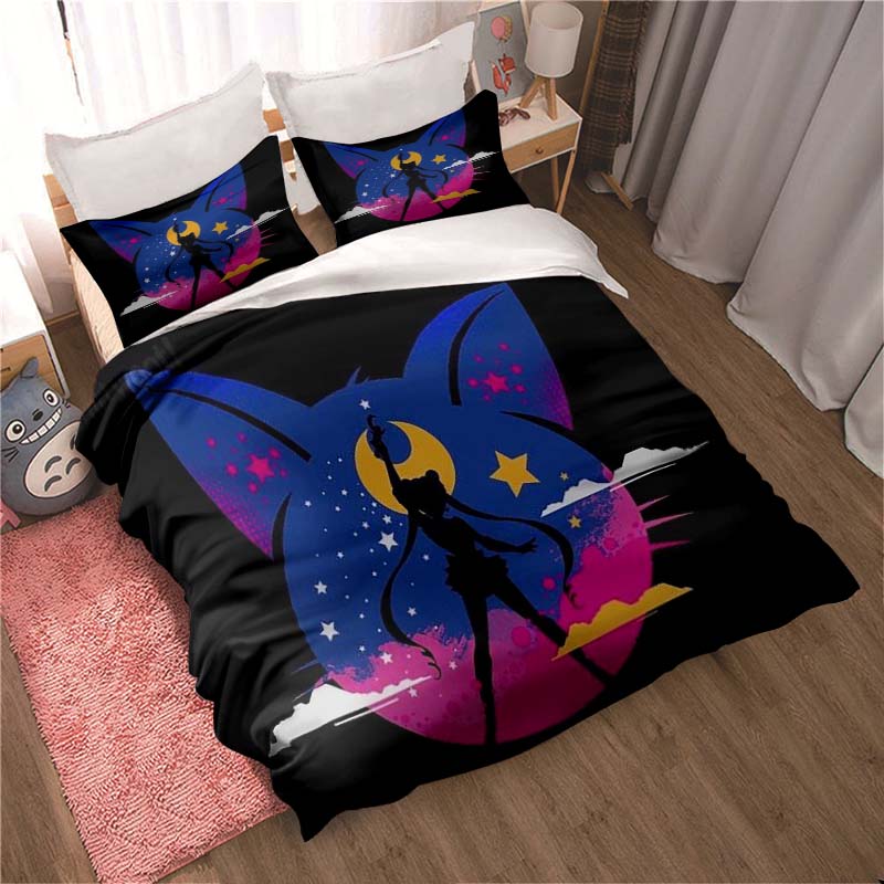 3-teiliges Sailor Moon Anime Cartoon Deluxe Bettwäsche-Set, Inklusive Großer und King-Size Größen, Perfekt Als Feiertagsgeschenk.22