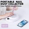 USB Rechargeable Manicure Nail Vacuum Cleaner Strong Suction Nail Dust Collector Portable Nail Art Vacuum Dust Cleaner
