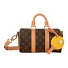 Louis Vuitton Keepall Monogram Grid Coated Canvas Shoulder Bag, Crossbody Bag, Handbag 25 Men's Brown M29296