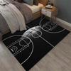 Tappeto con Stampa Campo da Basket Tappeto Antiscivolo per Stanza dei Bambini Camera da Letto Decorazione Sportiva per la Casa