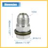 10AN-M18x1.5 Turbo Oil Pan Return Drain Plug Adapter Oil Pan Return Drain Plug Fit W/Bolt Sea O-Ring Rust Resistance Metal Steel Bolt on Type Silver