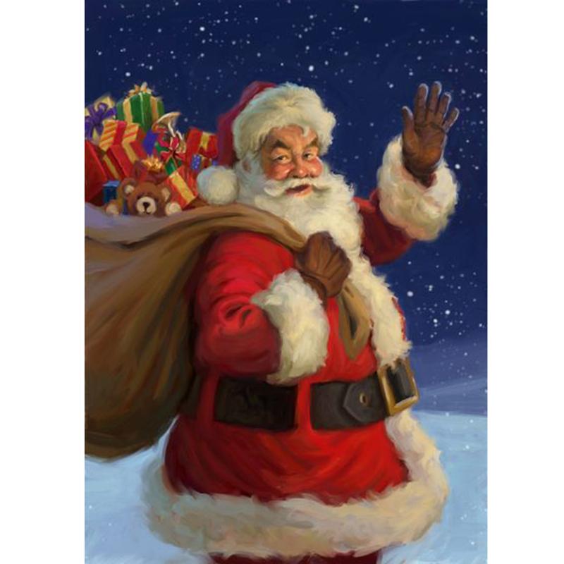 DIY 5D Diamond Painting Santa Claus Cartoon Full Round Drill Diamond Embroidery Christmas Winter Snow Cross Stitch Home Decor
